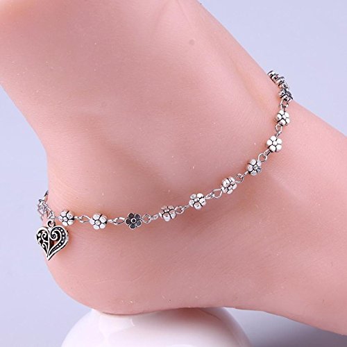 charms silver alloy anklet for girls