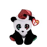 Claire's Holiday Beanie Boo Official Ty Merchandise Small Collectable Plush Toy (Pandy Claus The Panda)