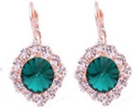 Mr Rabbit Cute Fashion Temperament Geometric Round Blue Crystal Stud Earrings