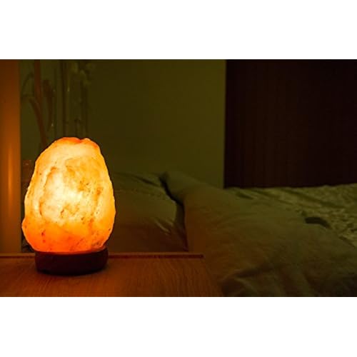 WhiteSwade 7 Inch Pink Himalayan Salt Lamp with UL CERTIFIED Dimmer Switch. Neem Wood Base and 15W Bulb, 6 ft Cord. Rock Crystal Naturally Hand Crafted. Air Ionizer and Purifier Home & Kitchen, Home Décor, Candles & Holders, Salt Lamps