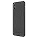 Magnetic Case iPhone X Case, Slim Fabric Pattern PU Leather Protective Back Cover Defender Case with Magnet Car Mount - 5.8 inch, Black