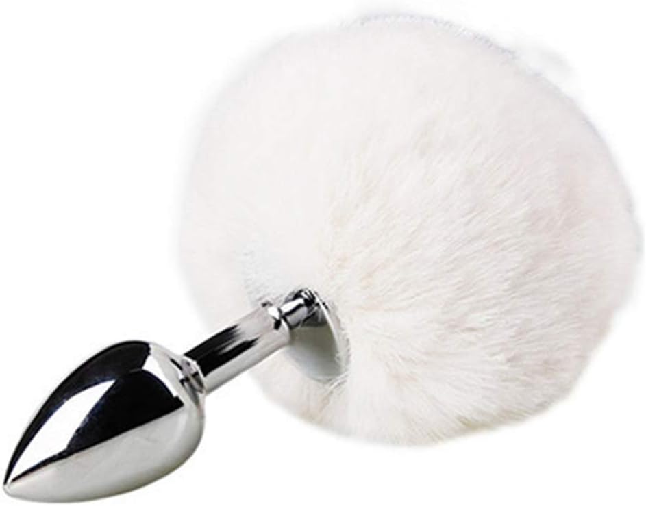 Cute Rabbit Bunny Tail Metal Device Toy Valentine's Day Present White