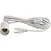 Newhouse Lighting 12-Feet Hanging Lantern Cord with On / Off Switch, Single Light Cord, Vintage Pendant, White String