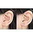 4PCS Labret Monroe Lip Ring/ Tragus/ Helix Earring Piercing,Surgical Steel Hypoallergenic Lead and Nickel Free, 8mm Bar Length 3mm Cubic Zirconia (4PCS:silver)