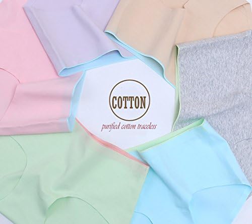 lingirl Women’s Invisible Soft Underwear Middle-Waisted Sexy Cotton Healthy Panties Pack of 5 7