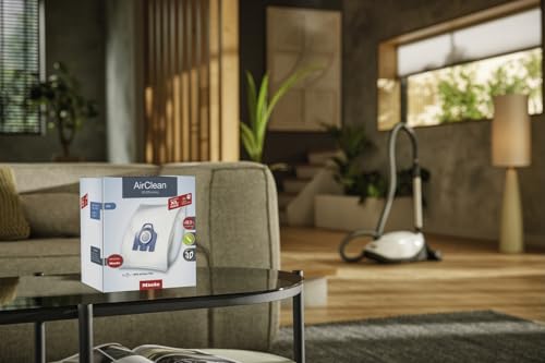 Miele Original AirClean 3D Efficiency GN Vacuum Cleaner Bags for Miele Complete C2/C3, Classic C1, and S8/S5/S2 Models, Filters More Than 99.9% of Dust, XL Pack of 8 – 10455150