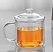 Home tea(TM) double wall glass cup coffee mug with lid with handle 350ml