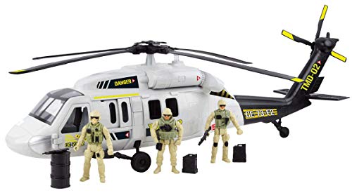 image for Motormax Black Hawk Helicopter Playset (24