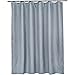 Amazon Basics Linen Style Bathroom Shower Curtain - Dark Grey, 72 Inch