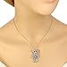 EleQueen Women's Silver-tone Love Heart Bear Pendant Necklace Adorned with Austrian Crystals, Valentine's Day/Mother's Day/Christmas Jewelry Gift for Wife/Mom
