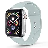RUOQINI Compatible with Apple Watch Band 38mm 42mm 40mm 44mm,Sport Silicone Soft Replacement Band Compatible for Apple Watch Series 4/3/2/1