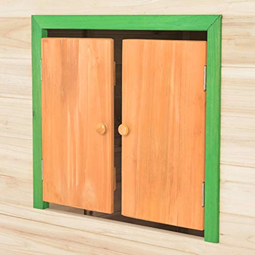 Tidyard Maison de Jeu | Maison de Jardin Enfant | Cabane de Jardin pour Enfants Bois Vert