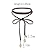 Tpocean 25pcs Black Velvet Multilayer Boho Long Lace-up Colorful Choker Necklaces with Pendant Stretch Plus Size Adjustable sets for Women Girls