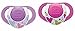 Chicco 2pcs Physio Orthodontic Latex Soother with Ring Pink 12m+