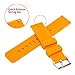 CIVO Quick Release Silicone Watch Bands Soft Rubber Watch Strap Smart Watch Band Stainless Steel Buckle 18mm 20mm 22mm (Pumpkin, 22mm)
