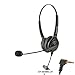 OvisLink Dual Ear 2.5mm Call Center Headset for Cisco SPA Series, Polycom SoundPoint IP 321/331 and Pro SE-220/225 | Premium Voice for Professional Call Center and Office Phones | Comfort All-Day