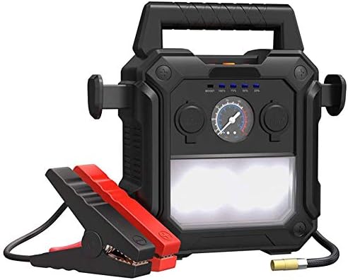 XAJGW Jump Starter 2000A for 12V Car Boat Truck with Intelligent Jumper Leads, 150 PSI Air Compressor, LED Torch, 60Wh Power Pack with Dual USB Ports and Cigarette Lighter Socket