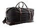 JIAO MIAO Overnight Canvas Leather Travel Tote Duffel Shoulder Handbag Bag,170805-black One Size (Hardcode)