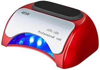 Nail Lamp,Yocco 48W CCFL LED UV Skateboard Nail Lamp Polish Dryer for Curing Gel Polish with 10sec/20sec /30sec Timer Manicure Pedicure Machine Nails Art Salon Tools (Red)