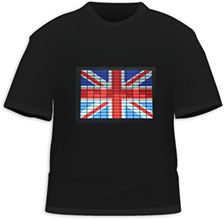 OYMMENEY Men's Sound Activated Light-Up Arc Reactor LED T-Shirt
