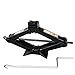 Scissor Car Jack 2 Ton Steel with Chromed Handle for Roadside Tire Change Repair, Black 1 Pcs