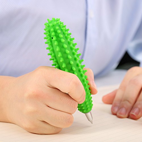 Creative Cactus Pen Ballpoint Pen Black Ink Pens Silly Gifts Office School Supplies 2 Packs by Meiso