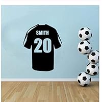 YUHAO Personalised Football Soccer Shirt Jersey Vinyl Wall Stickers Home Decor Wall Stickers for Kid