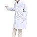 CLanItris America Kids Unisex Lab Coat for Scientist Role Play Costume Set - Soft Touch (Medium,White)