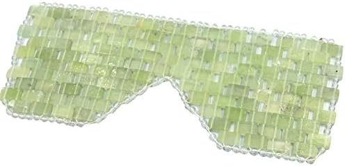 Natural Jade Eye Mask Natural Jade Eye Curtain New Jade Eye Mask Hand-Woven Eye Care Eye Cool and Comfortable - Light Green