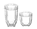 2 Replacement Mixing Cups and 4 Lids compatible with Magic Bullet