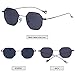 Sunglasses for women RAYSUN Small Metal Frame Asymmetry Temple Unisex Square Oval Sun Glasses