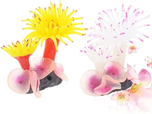 Ledmomo 2点セット 人工 珊瑚 人工植物 公式サイト 水族館 水槽用品 飾りシリコン 水槽装飾 サンゴ