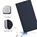 BLU VIVO 8 case, KuGi BLU VIVO 8 case, Ultra-Thin BW Style PU Cover + TPU Back Stand Case for BLU VIVO 8 Smartphone (Navy)