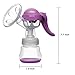 Manual Breast Pump BTshine Silicone Hand Pump Food Grade BPA-Free Milk Collector for Baby Breastfeeding with 2 Bottles, 1 Nipple and Brushes