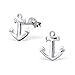 925 Sterling Silver Hypoallergenic Anchor Stud Earrings for Women or Girls 16544