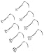 Jstyle 20G 8 Pcs Stainless Steel Nose Rings Studs Screw Piercing Body Jewelry 1.5mm 2mm 2.5mm 3mm
