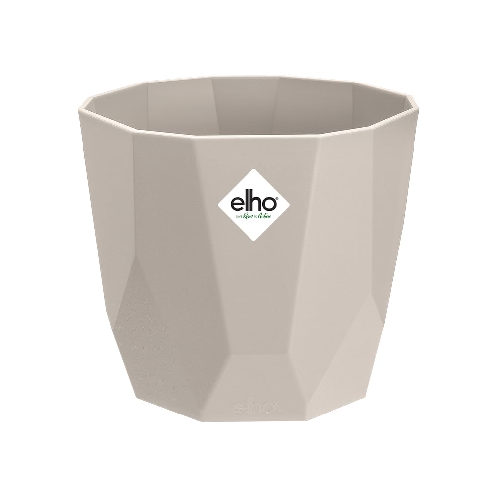 Elho B.for Rock 14 - Flowerpot - Warm Grey - Indoor - Ø 14.5 x H 12.9 cm