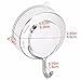 ShineMe Premium ABS Suction Cup Hook with Plating Vacuum Traceless Hooks for Smooth Wall Shower Kitchen Window Bathroom Hook Bag Coats Towels Caps Holder (2pcs)