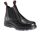Redback Work Boots Easy Escape Steel Toe Black Rambler Leather Slip On USBBL (UK 10 - US 11)