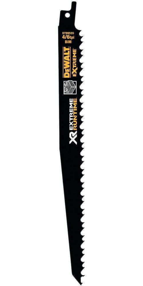 DEWALT XR Wood With Nails Reciprocating Blade 230mm 4/6 TPI Pack of 5