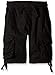 Southpole Big Boys' Boys Jogger Shorts with Cargo Pockets In Basic Solid Colors, Black, Medium