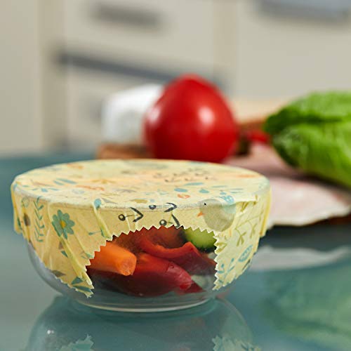 Beeswax Wrap Food Storage 4 Pack - Reusable, Eco-Friendly, Plastic Free, Non-Toxic - Thumbnail 6