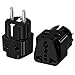 European Adapter,UROPHYLLA Travel Adapter 2 Pack European Power Adapter Schuko Plug Adapter,Universal Plug Adapter for Germany France Denmark Iceland Netherlands Finland Russia Greece Spain etc