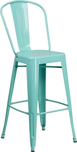 ComfortScape CS-FF-ET-3534-30-MINT-GG 30" High Mint Barstool