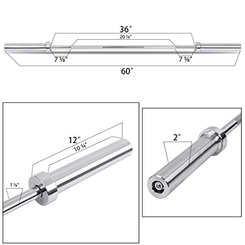 5' Olympic Weightlifting Barbell,Cross Training Weight Lifting Workout
