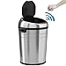 iTouchless Glide 18 Gallon Sensor Trash Can with Wheels and AbsorbX Odor Control System, Stainless Steel, 68 Liter Automatic Kitchen or Office Garbage Bin