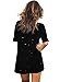 YONYWA Women’s Lace up Deep V Cross Front Half Sleeve Distressed Tshirt Dress Mini