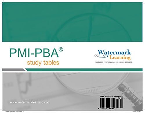 PMI-PBA Study Tables Paperback – March 10, 2015