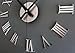 cerobit Elegant Modern Frameless Large 3D DIY Wall Clock Kit Decoration Home for Living Room Bedroom (Silver)