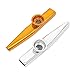 Exquisite Aluminum Alloy Kazoo with A Beautiful Gift Box (A Good Companion for a Guitar, Ukulele) (Silver and Gold)